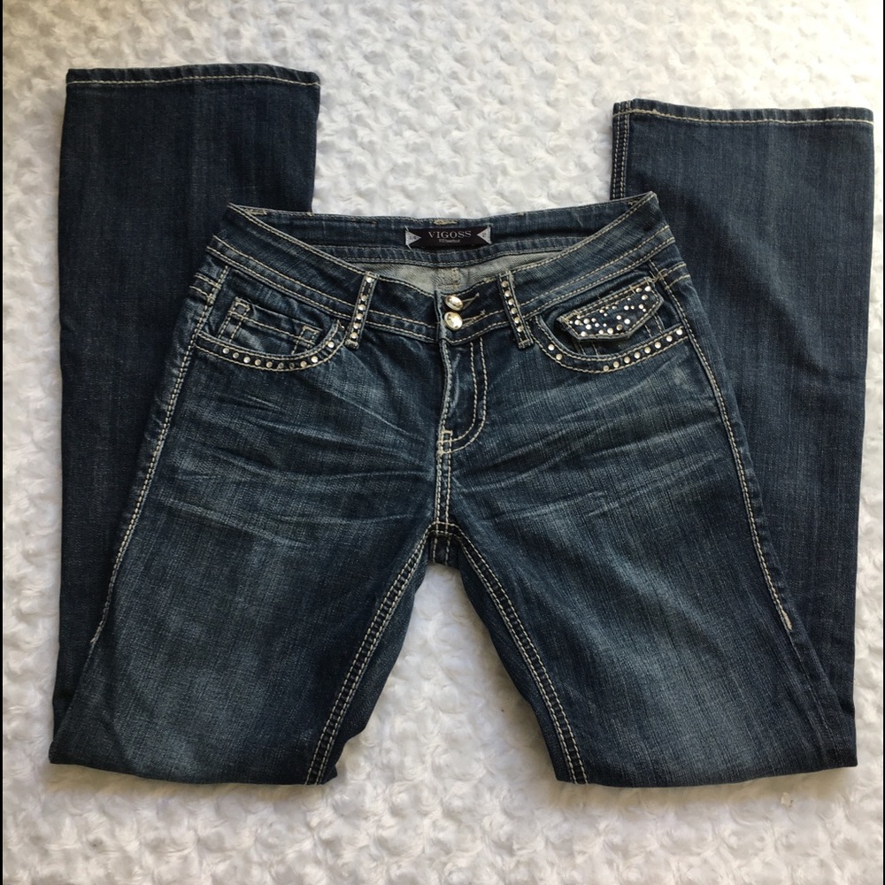 Vigoss Embellished Pocket Jeans